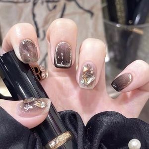24pcs Short Square Ombre Press-on Nails